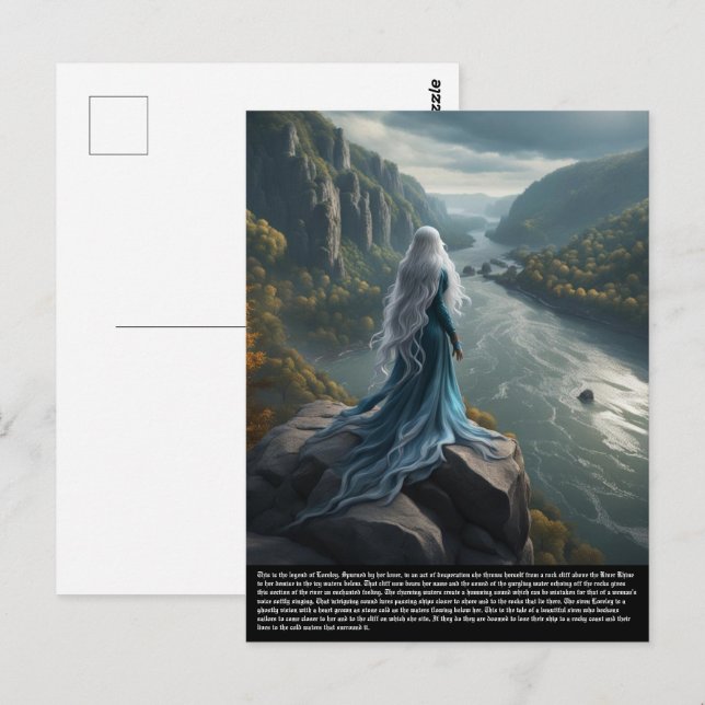 Siren Loreley Postkarte (Vorne/Hinten)