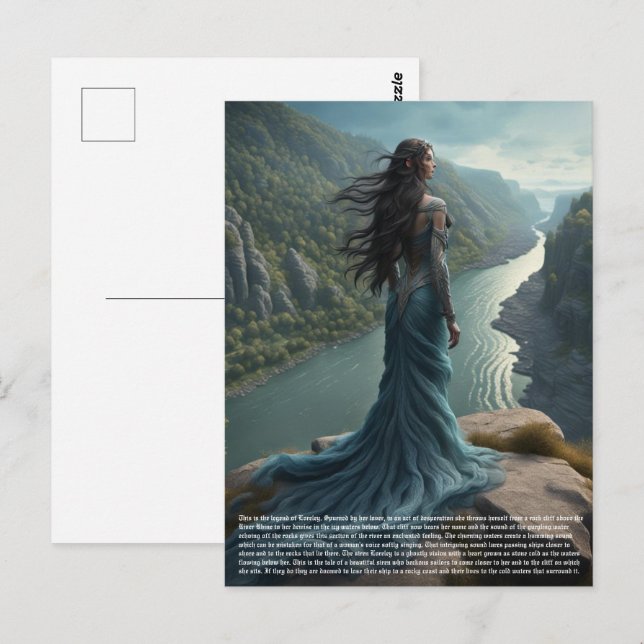 Siren Loreley Postkarte (Vorne/Hinten)