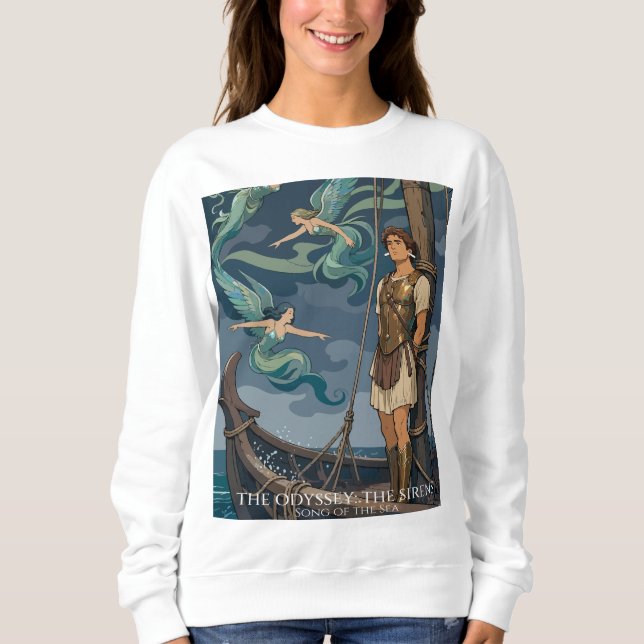 Siren Song Over Stormy Seas Sweatshirt (Vorderseite)