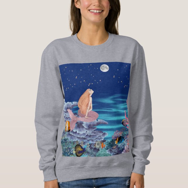 Sirena mirando la luna sweatshirt (Vorderseite)