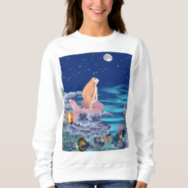 Sirena mirando la luna sweatshirt