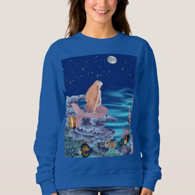 Sirena mirando la luna sweatshirt (Vorderseite)