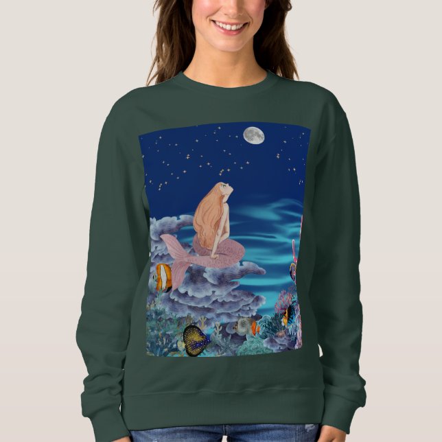 Sirena mirando la luna sweatshirt (Vorderseite)