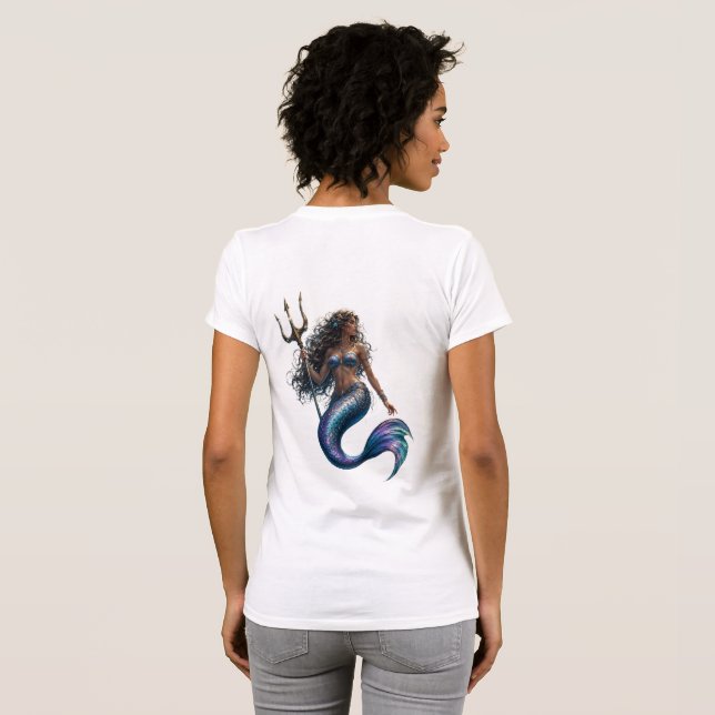 Sirene mit Speer T-Shirt (Schwarz voll)