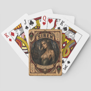 Sirene, Vintage Zirkusmonster Spielkarten
