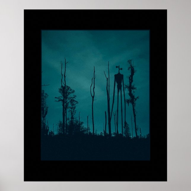 Sirenhead Siren Head Horror Creepypasta Poster (Vorne)