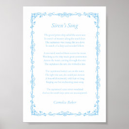 Siren's Song Poem Print Poster