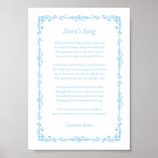 Siren's Song Poem Print Poster