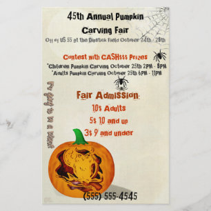 Sirens Spuk Halloween Pumpkin Carving Event Flyer