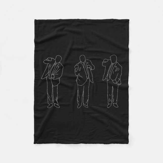 Sirimarco Uni Erwachsene Trump Tance Funny Black Fleecedecke (Vorderseite)