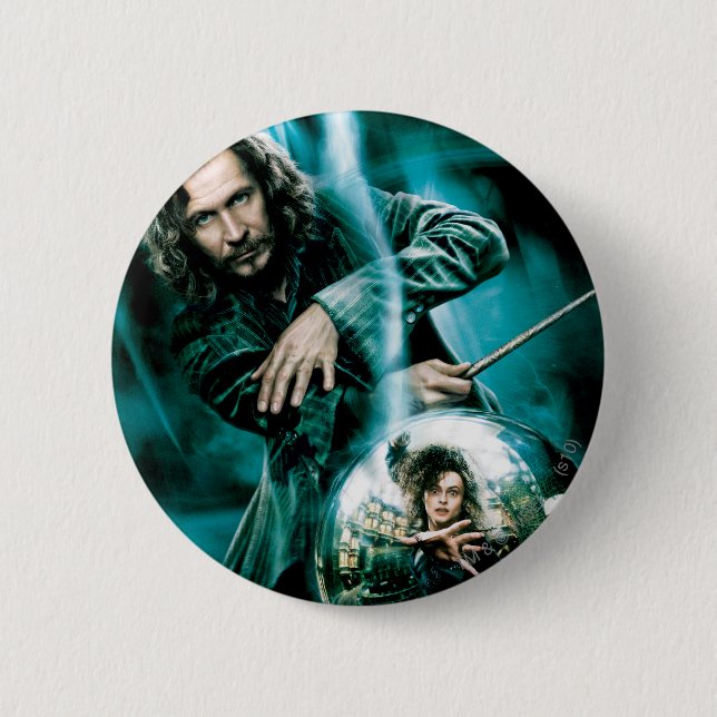 Sirius Black und Bellatrix Lestrange Button (Vorderseite)