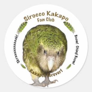 Sirocco Kakapo Runder Aufkleber