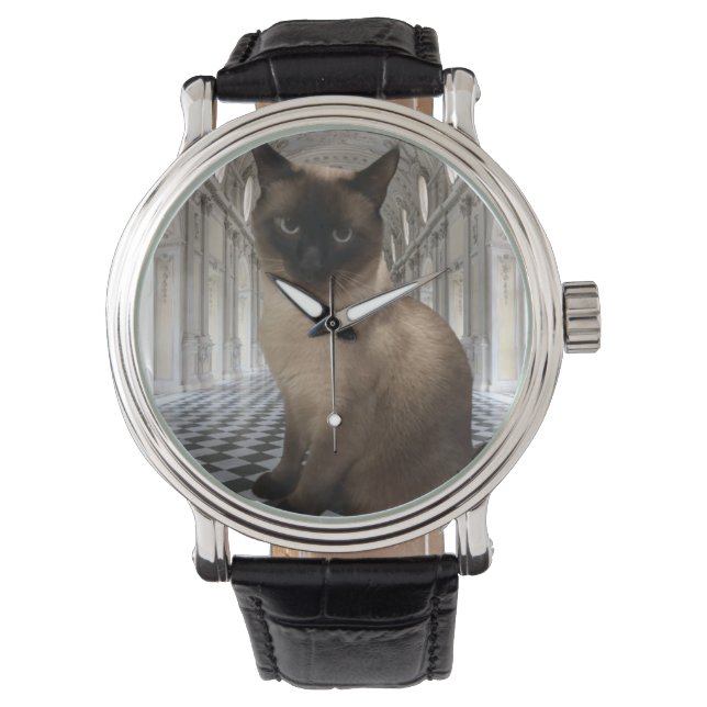 SirPercyPaws - Extravagante Cat Watch Armbanduhr (Vorderseite)
