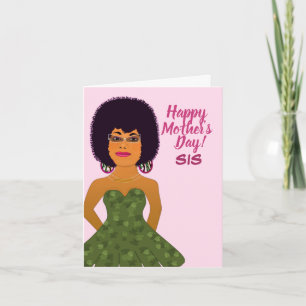 Sis African American Mother's Day Card Karte