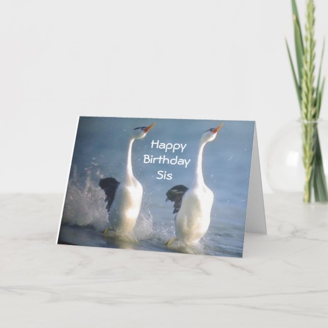 "SIS-CELEBRATE GENIESSEN, KICK UP YOUR HEALS" GEBU KARTE (Vorderseite)