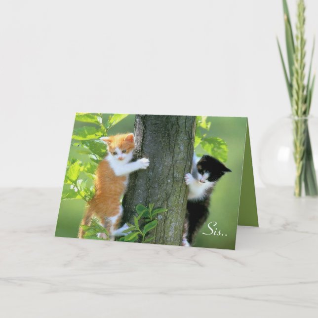 Sis, danke, dass du dort gewesen bist. dankeskarte (Vorderseite)