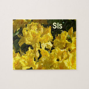 Sis gifts Yellow Rhododendron Blume puzzle Sister