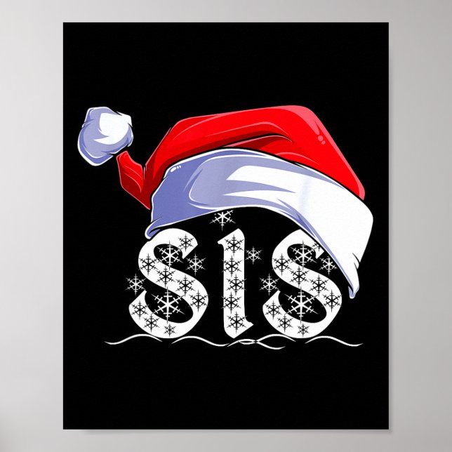Sis Merry Christmas Santa Claus Xmas Family Matchi Poster (Vorne)