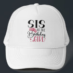 Sis of the Birthday Girl Customized Squad Matching Truckerkappe<br><div class="desc">Suchen Sie ein Shirt zum Geburtstag, das Ihr Party komplett macht? Schauen Sie sich nur unsere passenden Geburtstags-Crew-Shirts an! Diese stilvollen T-Shirts sind perfekt für jeden Geburtstagsfeier. Unsere passenden Shirts sind ein tolles Geschenk für Ihre Freunde und Familie und können als Teamkollegen oder als Gruppentee zusammengefasst werden. Mit so vielen...</div>