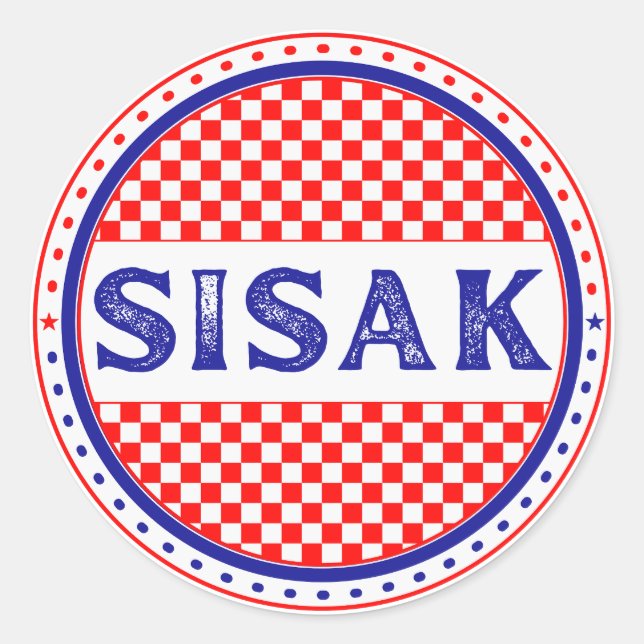 Sisak City Pride Emblem – Kroatische Identität Runder Aufkleber (Vorderseite)