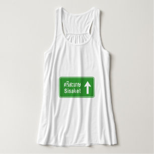 Sisaket Ahead ⚠ Thai Highway Traffic Sign ⚠ Tank Top