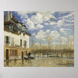 Sisley - Boot bei der Überschwemmung in Port-Marly Poster