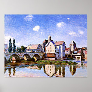Sisley - Die Moret Bridge im Sonnenlicht Poster
