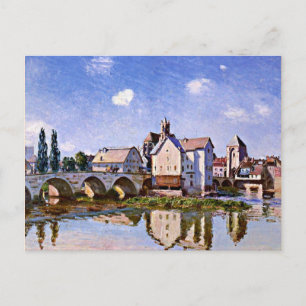 Sisley - Die Moret Bridge im Sonnenlicht Postkarte