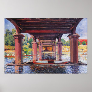 Sisley - Unter der Brücke bei Hampton Court 1874 Poster