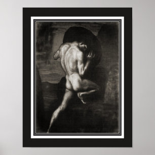 "Sisphyus" Art Nouveau von Franz von Stuck Poster