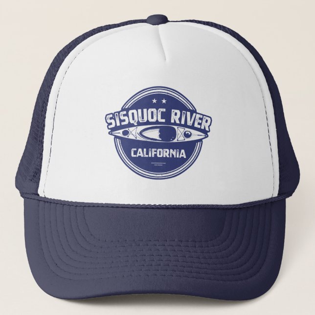 Sisquoc River California Kayaking Truckerkappe (Vorderseite)