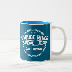 Sisquoc River California Kayaking Zweifarbige Tasse