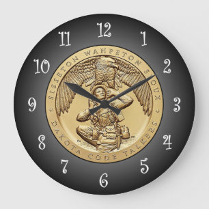Sisseton Wahpeton Oyate Sioux Code Talkers ~ Große Wanduhr
