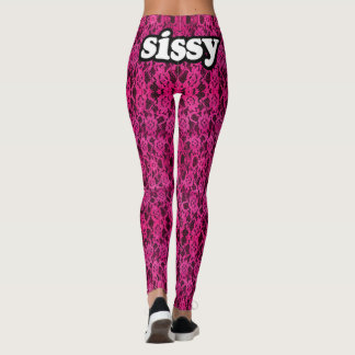 Sissy-Leggings-dunkles Rosa Leggings