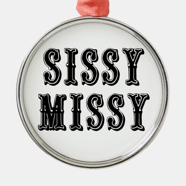 Sissy Missy Silbernes Ornament (Vorne)