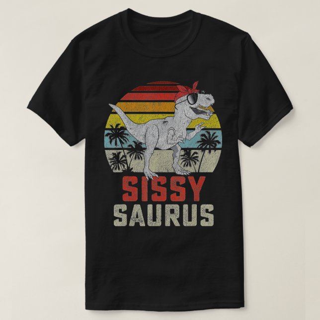 Sissysaurus T Rex Dinosaur Sissy Saurus Girl Famil T-Shirt (Design vorne)
