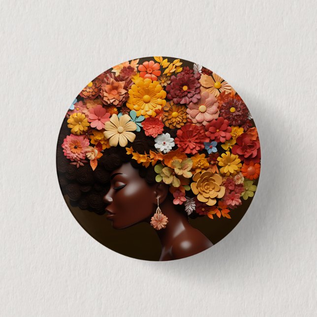 Sista Black Queen Melanin Woman Black Girl Magic Button (Vorderseite)
