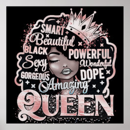 Sista Black Queen Melanin Woman Black Girl Magic Poster