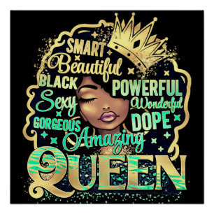Sista Black Queen Melanin Woman Black Girl Magic Poster