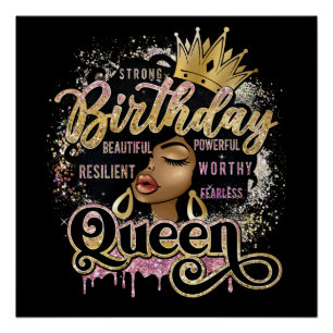 Sista Black Queen Melanin Woman Black Girl Magic Poster