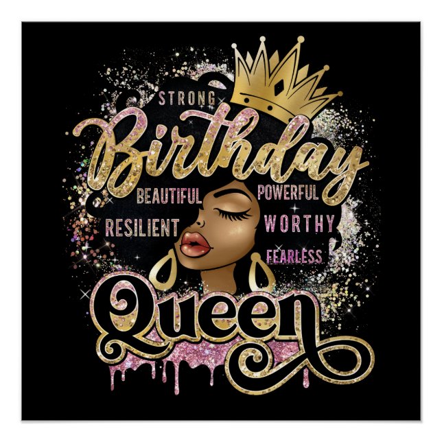 Sista Black Queen Melanin Woman Black Girl Magic Poster (Vorderseite)