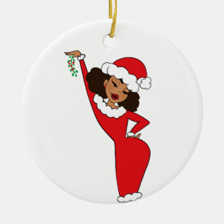 Sista Claus Caramel Keramik Ornament