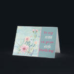 Sister 40. Geburtstagskakteen Designs Karte<br><div class="desc">Wählen Sie aus einer schönen Vielfalt an Aquarellkaktusdesigns auf diesen besondere Anlass Grußkarten</div>