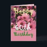 SISTER - 60. Geburtstag mit Pink Daisy Blume Karte<br><div class="desc">Diese fröhlichen rosa Blume und der begleitende Vers der "magischen Blume" sind ein süßer Weg, Ihrer Schwester einen guten Geburtstag zu wünschen. Inside text ist anpassbar, sodass Sie Ihre eigene Stimmung hinzufügen können. Um mehr von meinen Geburtstagskarten zu sehen, geben Sie das Jahr ein, das Sie gewollt haben, und geben...</div>