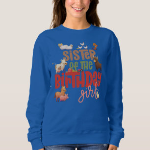 Sister Barn Animals Farm Land Geburtstag Crew Sweatshirt
