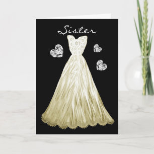 SISTER Be my Bridesmaid PALE ECRU Dress A01 Einladung