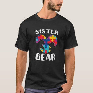 Sister Bear Autismus Bewusstsein Puzzle Piece Unte T-Shirt