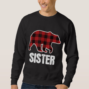 Sister Bear Christmas Pajama Red Kariert Buffalo F Sweatshirt