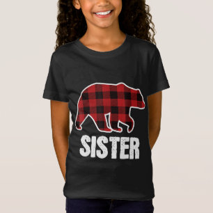 Sister Bear Christmas Pajama Red Kariert Buffalo F T-Shirt