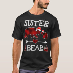 Sister Bear Christmas Pajama Red Kariert Buffalo F T-Shirt